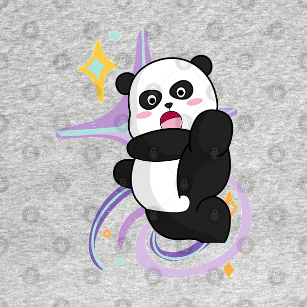 Cute Panda Kungfu In Space by Suga Collection